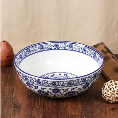 Taisun Blue and White Porcelain Large Soup Bowl