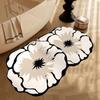 Beautiful Floor Mat Anti-Fouling Entry Door Mat Carpet Rug Flower Pattern Non-Slip Mat  Toilet