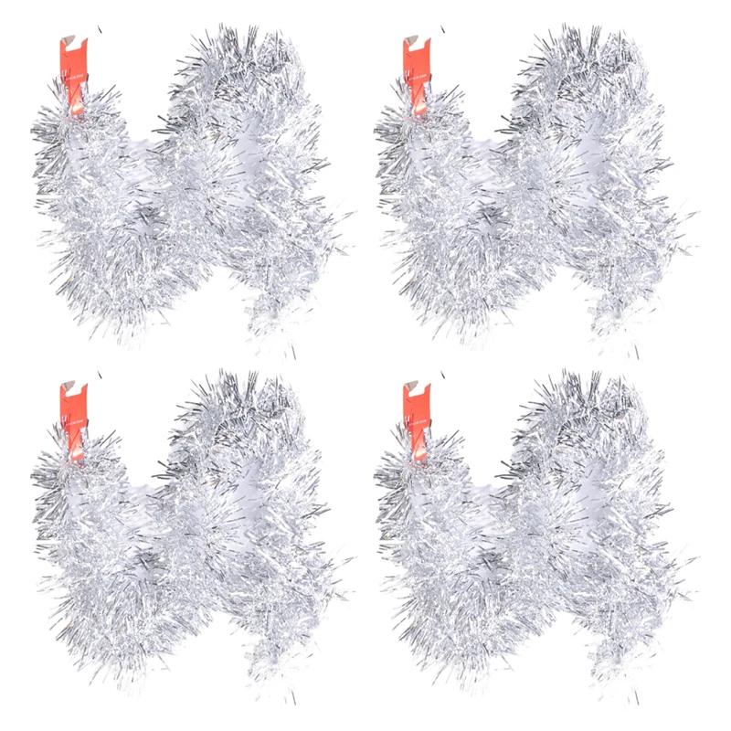 Christmas Ribbon Tinsel Garland Colorful Glitter Twist Ribbons Ornaments Xmas Tree DIY Hanging Wreath Party Home Decor Supplies