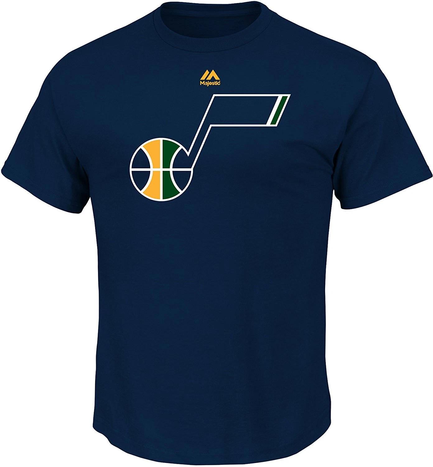 Utah Jazz Mens Navy Majestic Logo 2 Short Sleeve T shirt 2XL