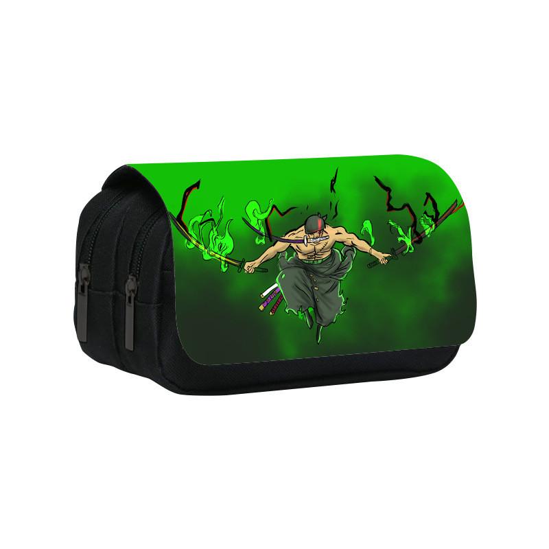 One Piece Dual Compartment Pencil Bag With Waterproof Material For School Use