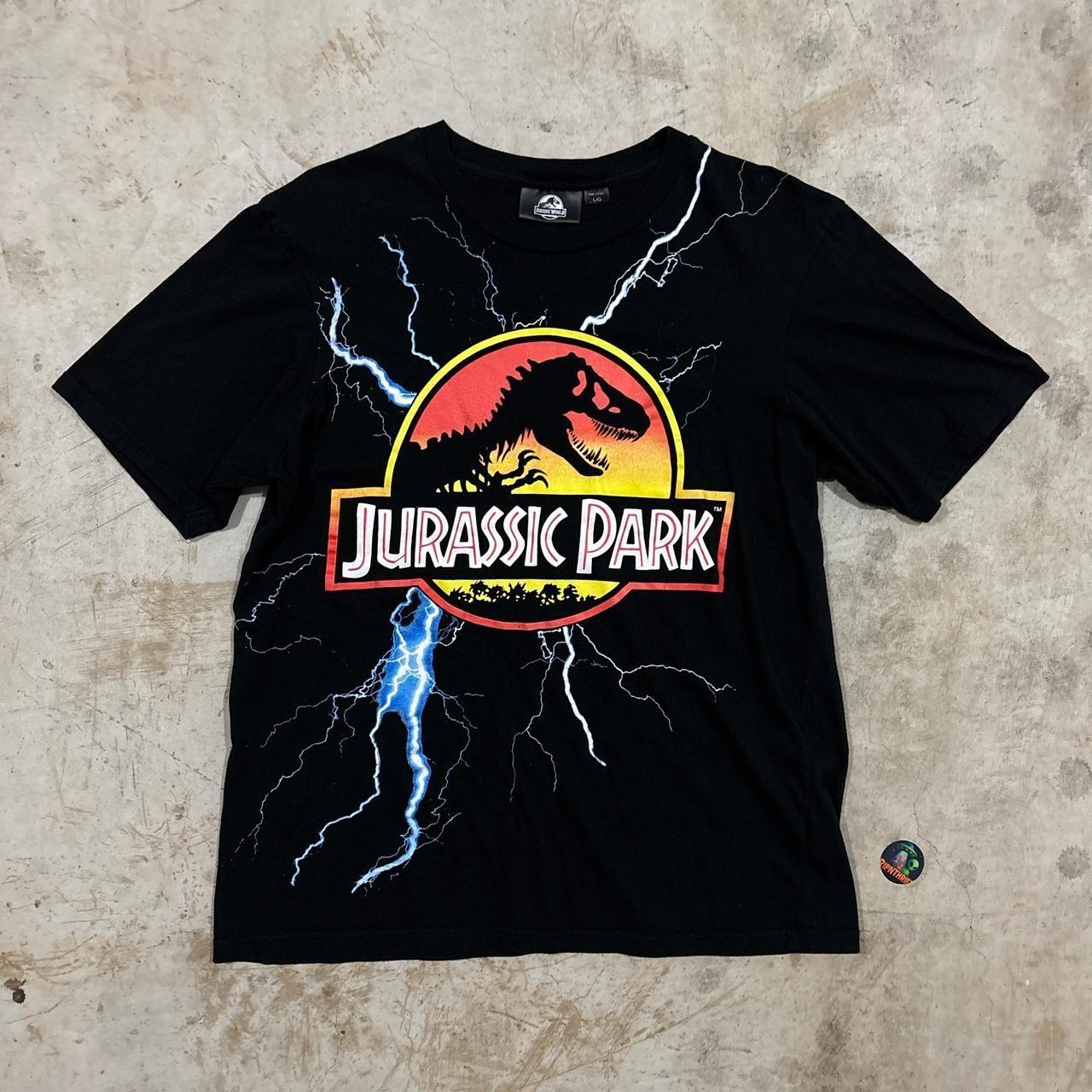 Modern Jurassic Park lightning T Shirt Size L Unisex T-Shirt M