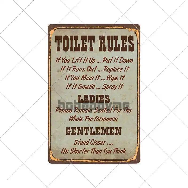 

DORA Tin Sign Funny Toilet Tin Signs Metal Vintage Plaque WC Poster Bar Pub Wall Decorative Bathroom Painting Plate Home Decor cm 20x30cm（7.8x11.8inch）