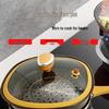 Utuo 30CM Titanium Iron Non-stick Square Wok with Steamer