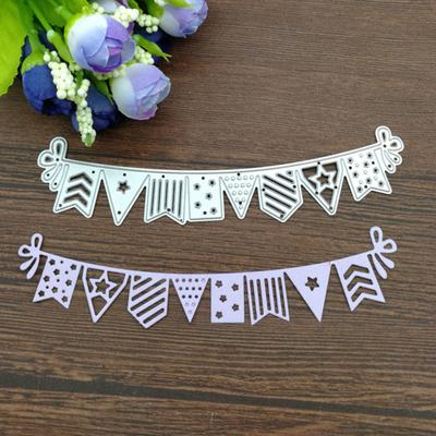 Flag Banner Cutting Die Scrapbooking Emboss Mold Paper Card Making Album