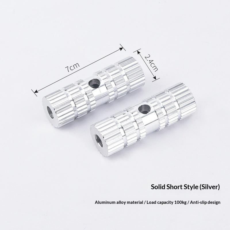 Bike Pedals 1 Pair Non Slip Axle Foot Rest Pegs Strong Grip Bicycle Front Rear Socle Pedal for Performance Cycling