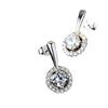 Koreanische Mode Hohle Runde Diamant Ohrstecker - Silber Damen Schmuck