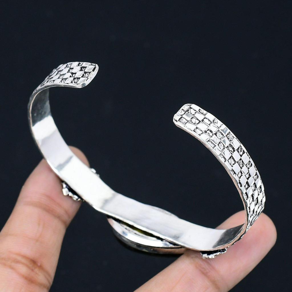 Mothers Day Deal 925 Sterling Silver Labradorite Stone Anniversary Unique Bangle