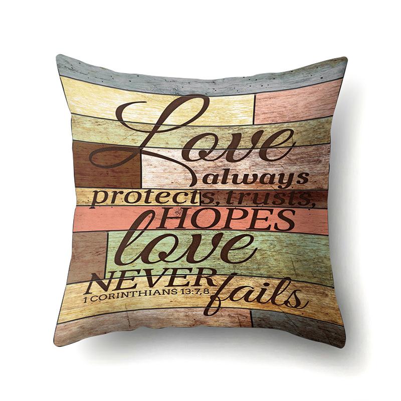 

Polyester Pillowcase, Automotive Retro Wood Grain Printing Pillowcase, Waist Cushion Cover, English Cushion, Bedside Cushion Cover No pillow core