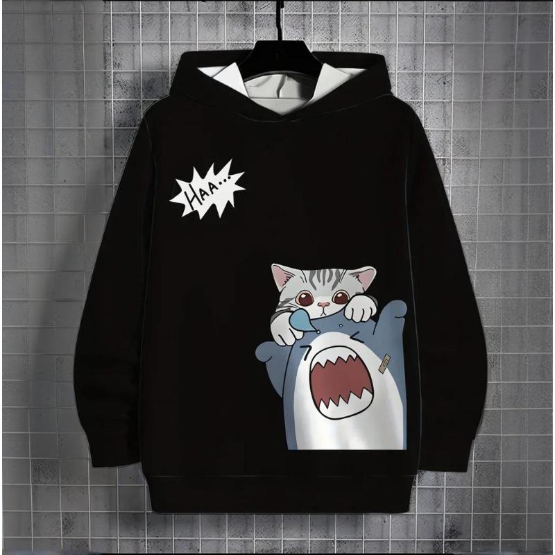 

Новые толстовки и свитшоты для мужчин с принтом кошек, одежда осень/зима, кавайные 3d животные, длинные рукава, женская мода, нейтральный топ 6XL