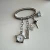 Retro Star Watch Keychain Y2K Carabiner Pendant Couple'S Bag Charms Hangings Ornament Accessories
