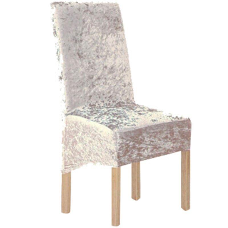 Stylish Crushed Velvet Dining Chair Covers With Secure Fit And Quick Recovery Stretch