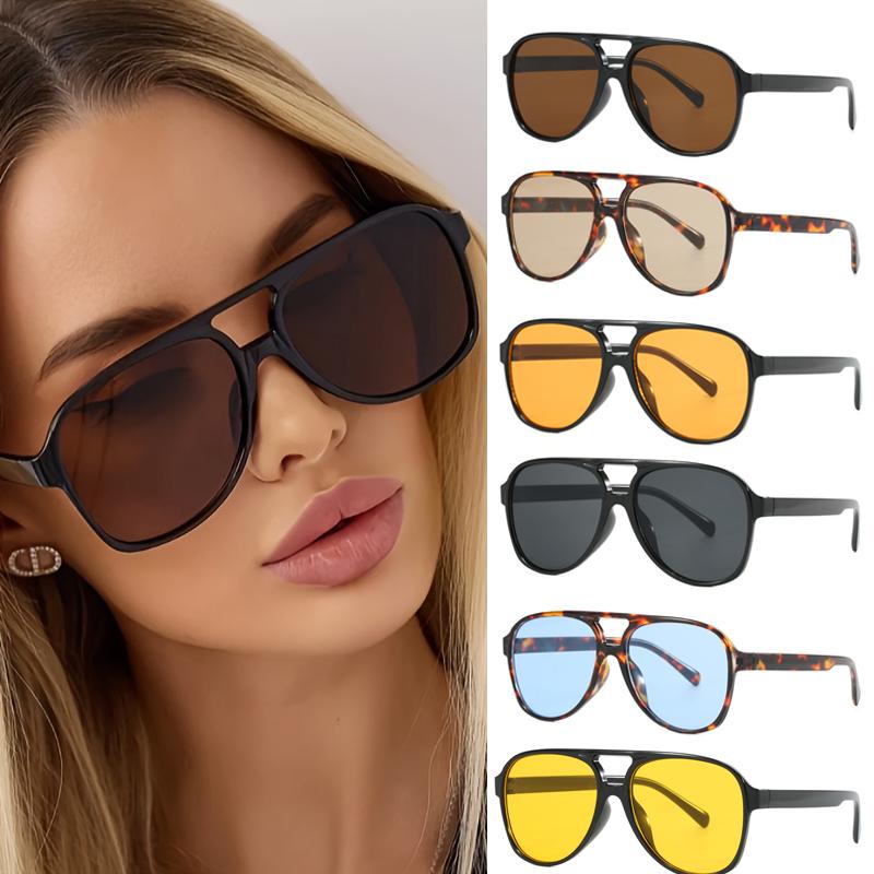 6pcs Pack Stylish Square Sunglasses Classical Sun Eyeglasses Female Black Sun Eyeglasses Male Outdoor Sports Glasses Unisex