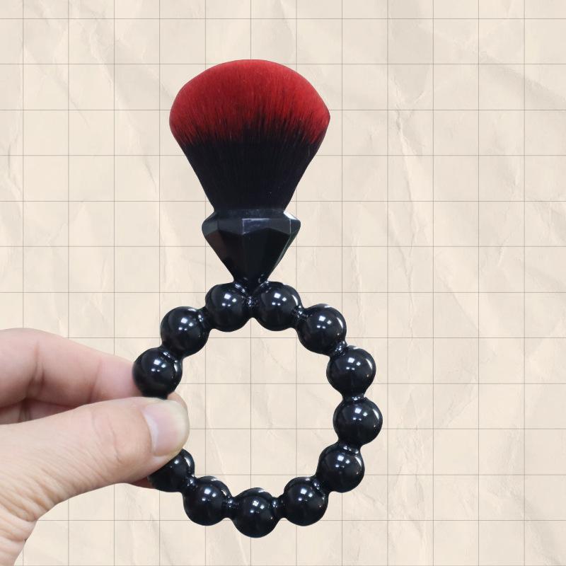 

М яка щетина, ручка з імітацією діаманта, пензель для рум ян - Портативний і пухнастий інструмент для макіяжу для нанесення пудри Diamond Ring Series Brush