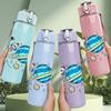 1PC Galaxy Planet Outer Space Print 750ml Color Plastic Sports Water Bottle Leakproof Flip Straw Lid Suitable for Sports Office Home Use