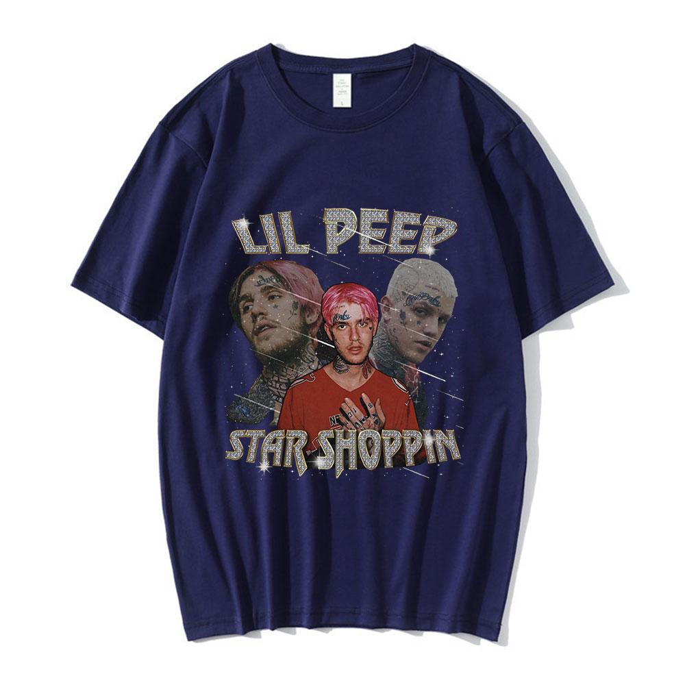 Rapper Lil Peep Graphic Tshirt Unisex Women Fashion Vintage Hip Hop T Shirt Couples Casual Cotton Oversized Short Sleeve TShirts