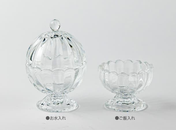 Kongodo [Tierra Buddhist Altar Accessories] Clear Glass Buddhist Altar Accessories (Water Container)