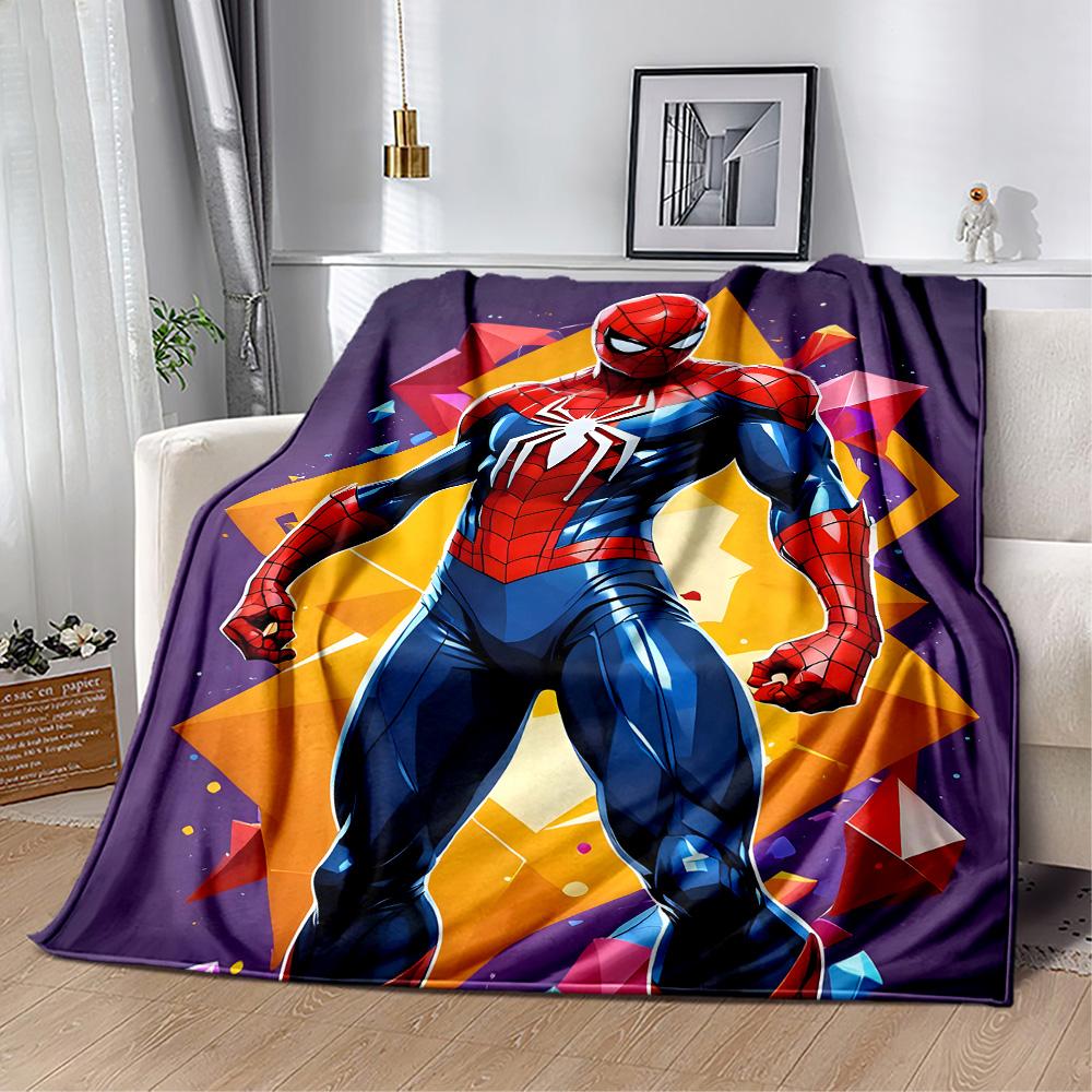 1pc Spider-Man Action blanket Soft and Warm for Sofa Office Camping Travel Livingroom Great Gift for Friends and Family Comfortable
