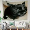VIKAMA Black Cat Living Room Bedroom Office Party Background Decoration Art Wall Tapestry Home Decoration