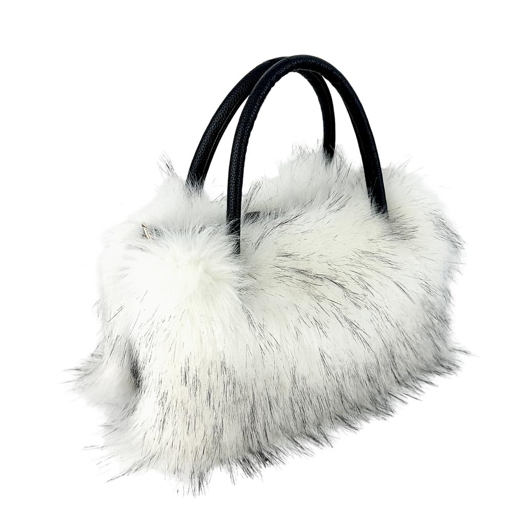 2025 Luxury New Design Women's Faux Fur Handbag Winter Soft Warm Bag Girls Fluffy Large Capacity Tote bag High Quality Fur Purse