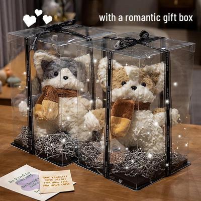 Adorable Corgi Puppy Plush Scarf Doll - Perfect Birthday Gift for Girls