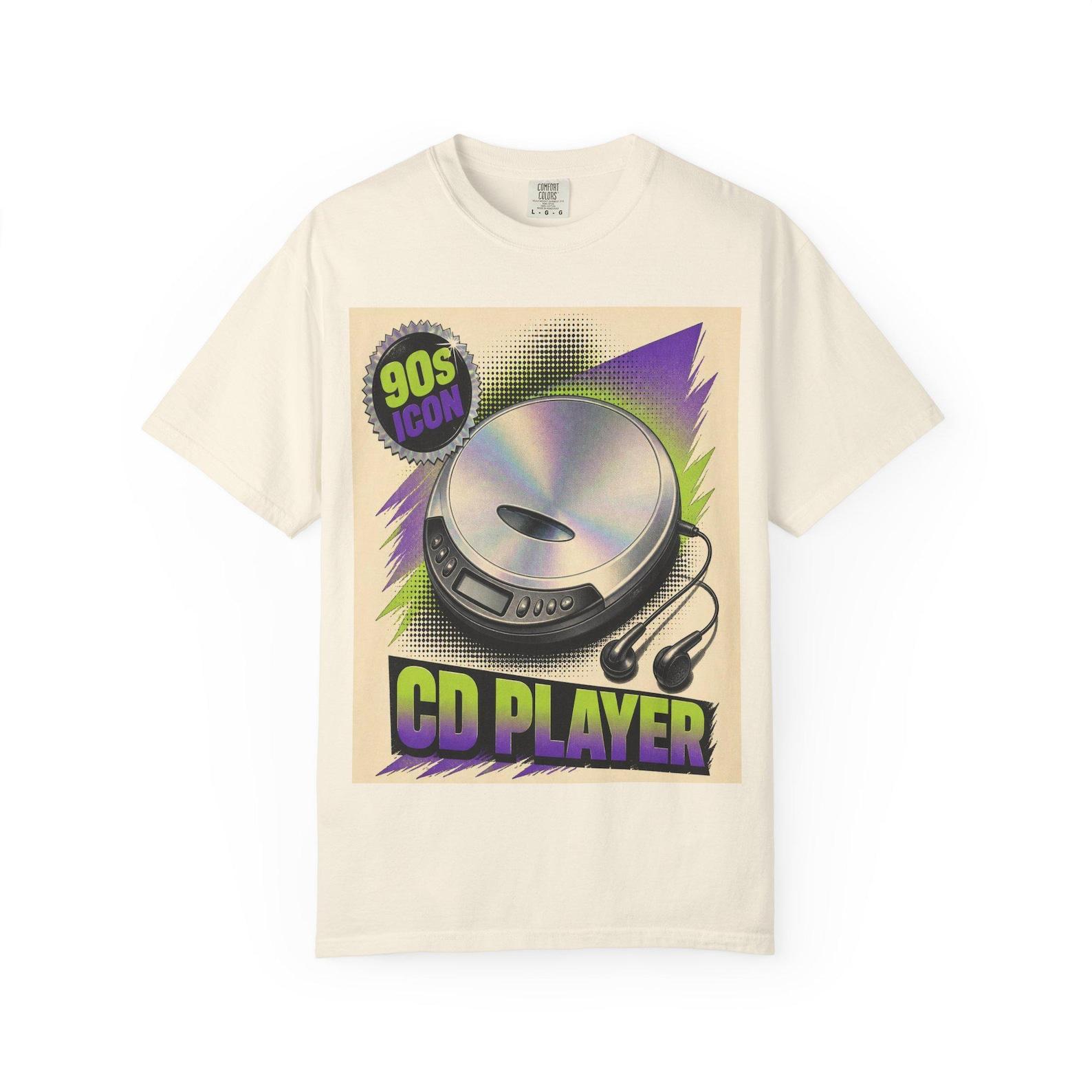 CD Player Discman 90s Icon Retro Shirt | Nostalgic 90s Kid Tee Gift 110