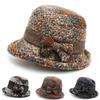 Tweed Fisherman Hat Thickened Warm Bowler Hat Elegant Bucket Hat  For Ladies
