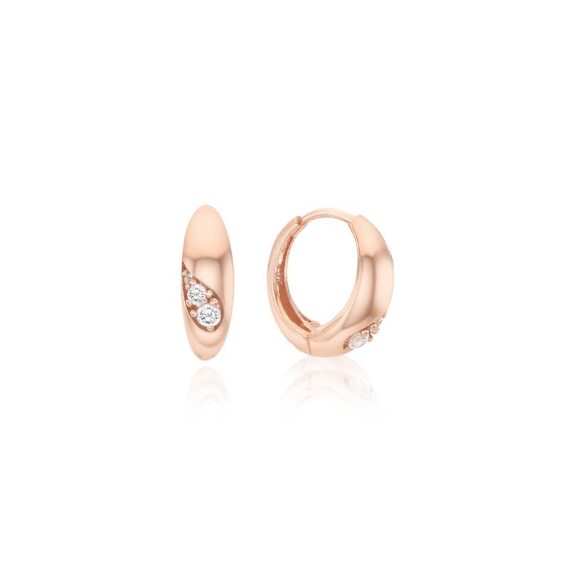Tirrlirr 14K Pink Gold Ripple Of Love One-Touch Earrings Tetk4P02816M