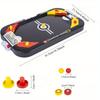 2 in 1 Indoor Foosball,Hockey Table Game with Pucks,Balls,Strikers,Colorful Plastic Frame,Fits on Table or Floor,Foosball Table Games