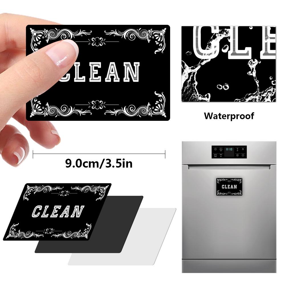 Dirty Clean Sign for Dishwasher Easy to Read and Strong Slide for Changing Signs Heavy Duty Magnet with Optional Stickers