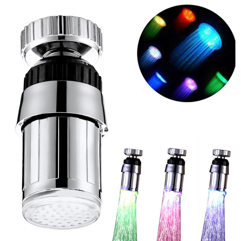 Temperature Control Colour Changing RGB Lights Faucet 360 Degree Rotatable Faucet Bubbler Various Colour Changes RGB Lighting