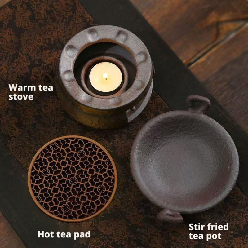 Ceramic Teas Stove Warmer For Fragrances Diffusion And Beverages Warming With Tealight Candle Holder For Meditations Space