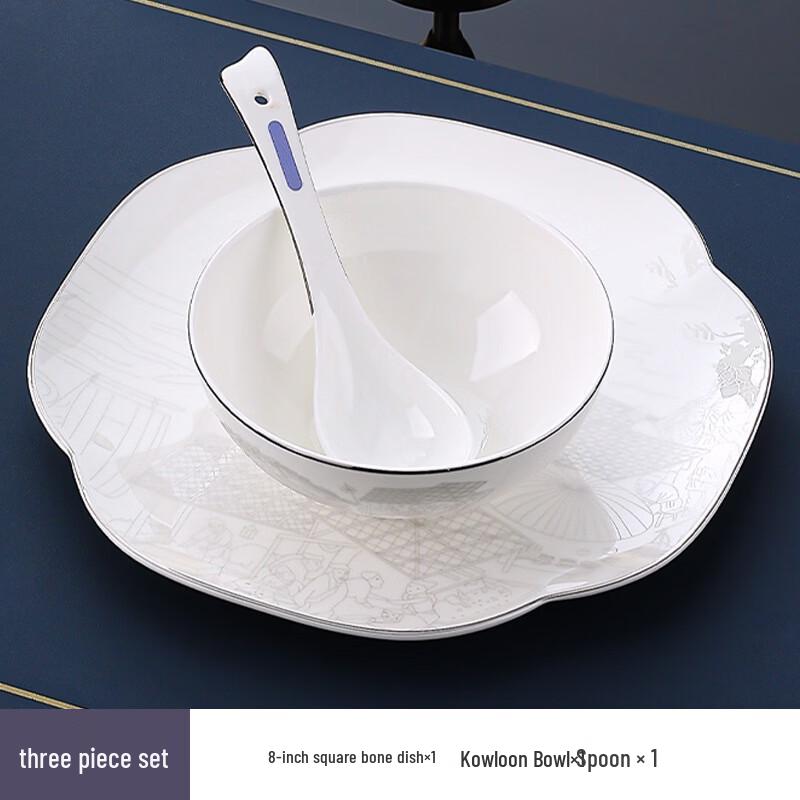 Abay Bone China Tableware Set with Qingming Festival Design