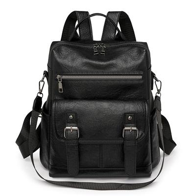 New Retro Backpack, Fashionable Soft Leather College Student Model.