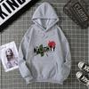 Women's Real Shot American Plant-printed Sweater Hooded Autumn and Winter New Men's and Women's Models