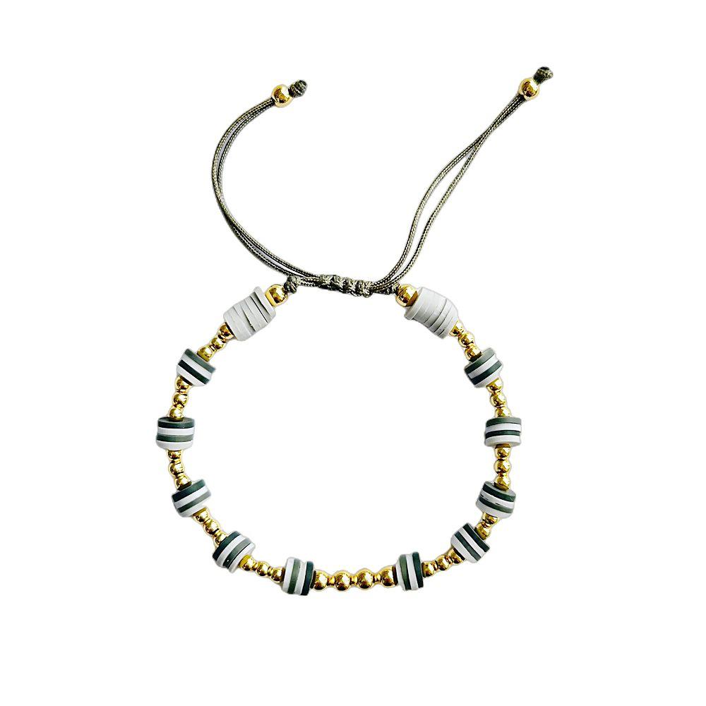 European and American Multi-Layer Crystal Beaded Bracelet for Women – Fashionable Polymer Clay Design