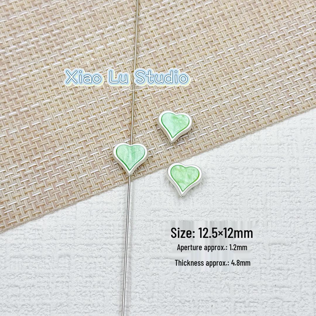 Silver Pearl Four-Leaf Clover Heart Beaded Phone Chain & Necklace Hair Accessory Single Price