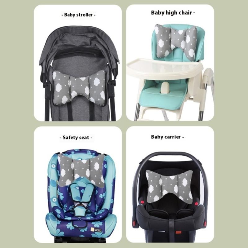 Portable Baby Travel Pillow Vibration Reduction Core Neck Protection Soft Cotton Cushion For Strollers Bassinet