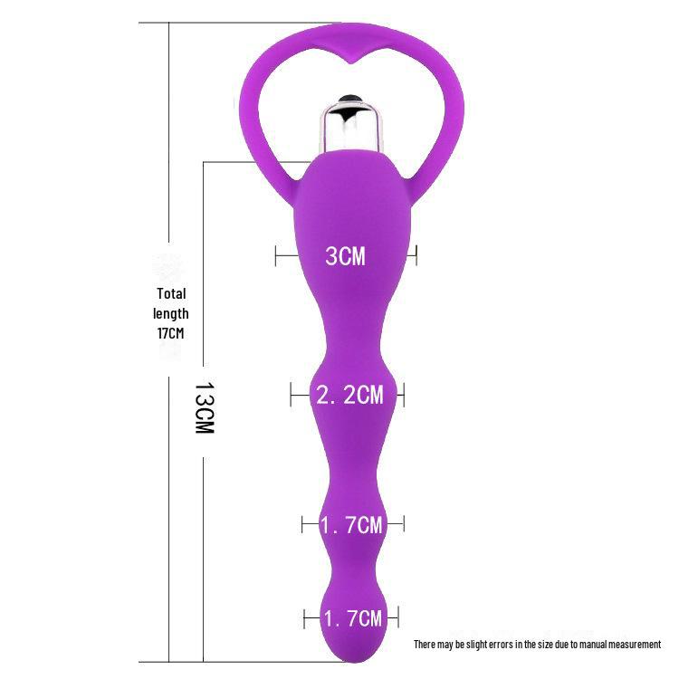 Maser de silicon vibrator cu margele anale pentru sănătatea sexuală a adulților