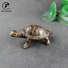 Solid Copper Turtle Statue Desktop Ornaments Vintage Brass Tortoise Figurines Toy Model Home Decorations Accessories Tea Pet