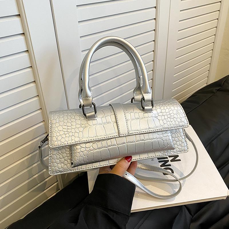 

Модная женская сумка через плечо, новые кошельки и сумки, высококачественная сумка через плечо с узором из искусственной кожи и камня для женщин, клатч через подмышку