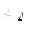 Creative Abstract Thinker Music Note Sculpture Figurine Unique Decorative Resin Ornament for
