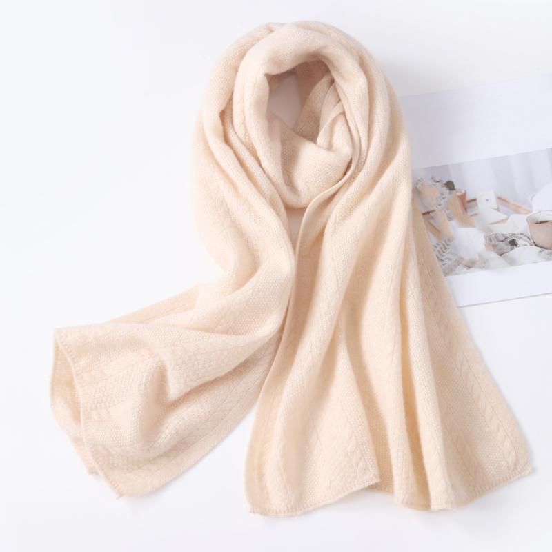100% Wool Knitted Long Shalws For Women Winter Long Big Size Pashmina Soft Warm Neck Warmer Fashion Big Scarves 190cmx60cm