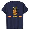 2026 Spain National Color Abstract Graphic Tshirt Unisex Loose Fit Country Themed Art Print Urban Street Style Casual Tees