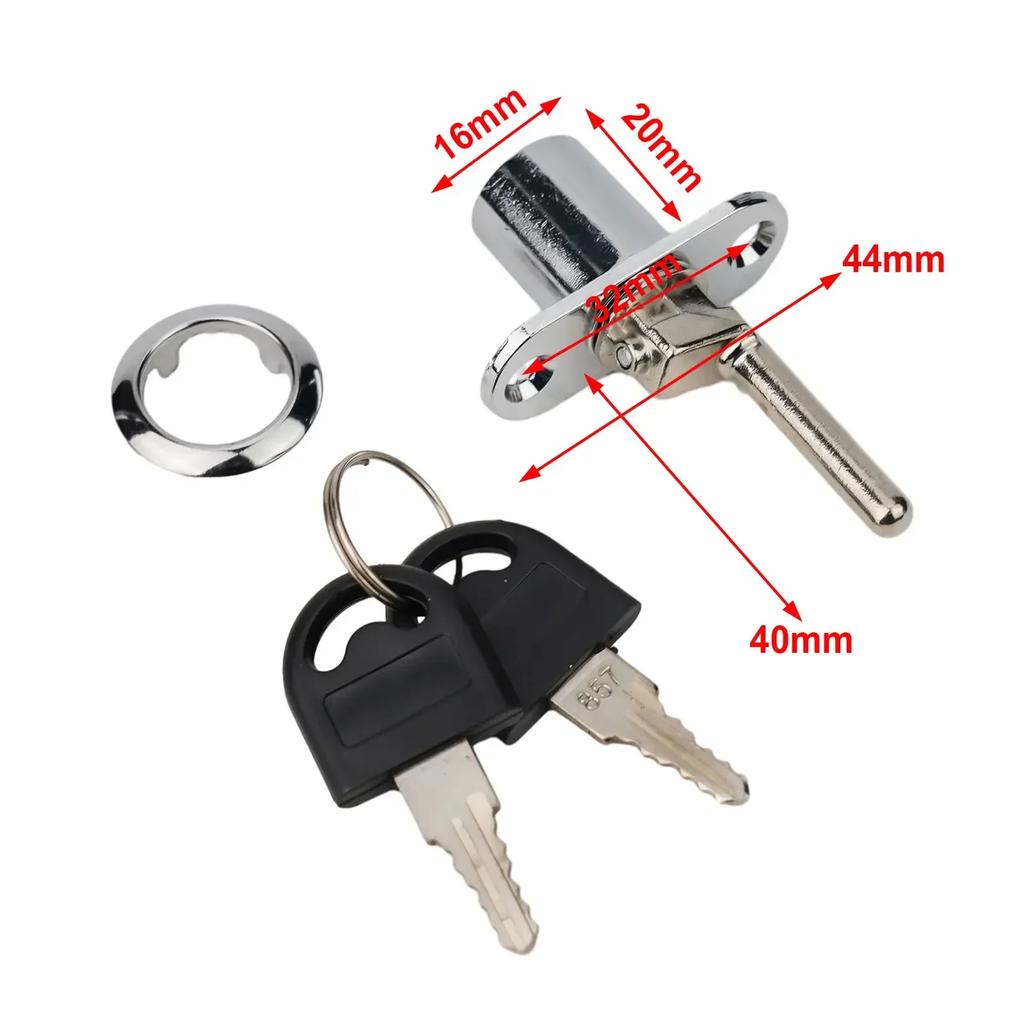 Zinc Alloy Chrome Plated Cabinet Locks With Keys For Garage And Aluminium Doors Stable Lock Lever Design Secure Closing