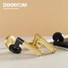 Dooroom Drehknauf Gerändeltes Messing Türschloss-Set Modernes Interieur Schlafzimmer Badezimmer Holztür Drückergarnitur Dummy Privacy Durchgangsschloss