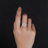 FIRERING 1 Moissanite Clover Ring with Passed Diamond Test S925 Silver Women Romantic Jewelry Gift