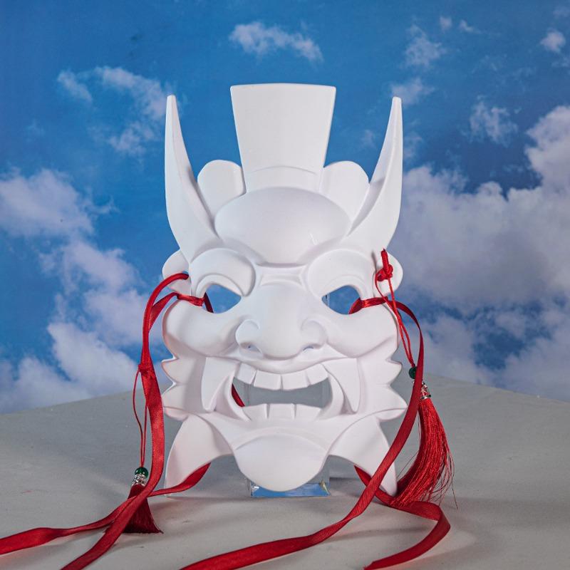 1PC Shengji New Handmade Painted Nuo Opera Mask, COS Wood Carving ABS Intangible Cultural Heritage Mask, Full Face Chinese Style Prop