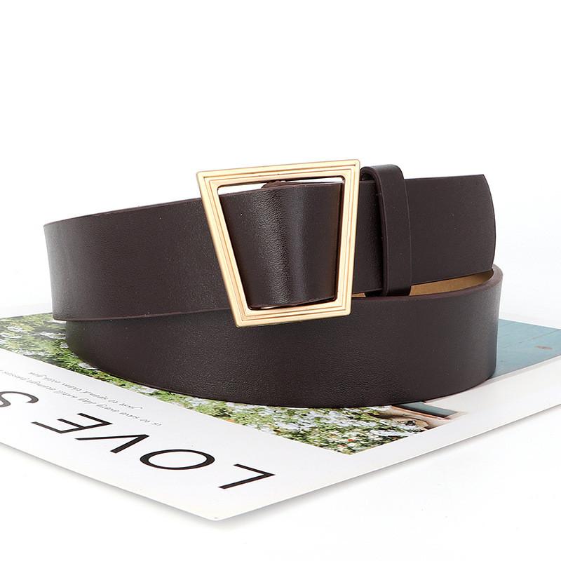 Trapezoidal Buckle Vintage Waistband Non Porous Design For Women Use Daily
