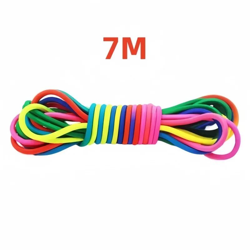 Rainbow Elastic Rubber Jump Rope Kids Adults Fitness Exercise Outdoor Fun Games Juegos De Exterior Para Niños Y Adultos